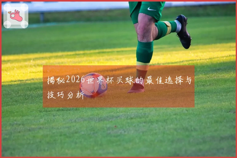 揭秘2026世界杯买球的最佳选择与技巧分析